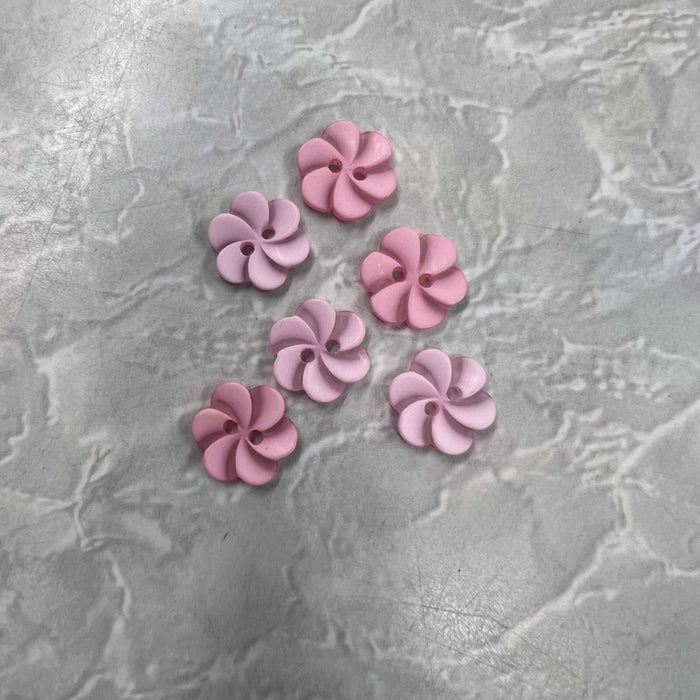 Buttons Flower Pink (18mm)-Buttons & Snaps-Arthur Rowe-Wild & Woolly Yarns