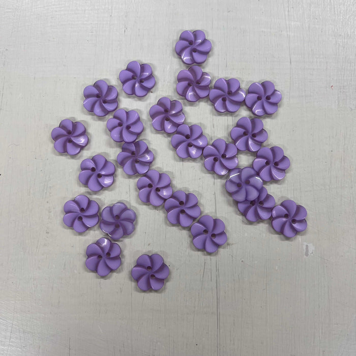 Buttons Flower Purple (18mm)-Buttons & Snaps-Wild and Woolly Yarns