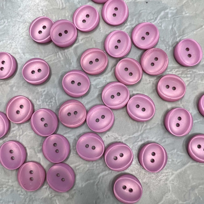 Buttons Frosted Dusty Pink (18mm)-Buttons & Snaps-Wild & Woolly Yarns-Wild & Woolly Yarns