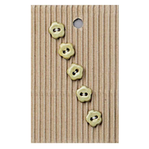 Handmade Buttons Small Cream Flowers - Set of 5 (L557)-Buttons & Snaps-Wentworth Distributors-Wild & Woolly Yarns