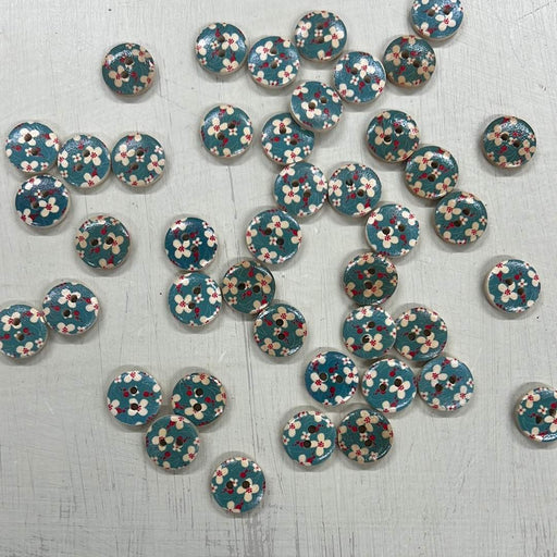 Wooden Buttons - Design 13 (15mm)-Buttons & Snaps-Wild & Woolly Yarns-Wild & Woolly Yarns