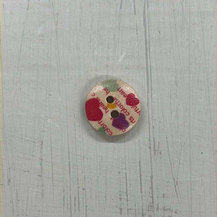 Wooden Buttons - Design 14 (15mm)-Buttons & Snaps-Wild & Woolly Yarns-Wild & Woolly Yarns