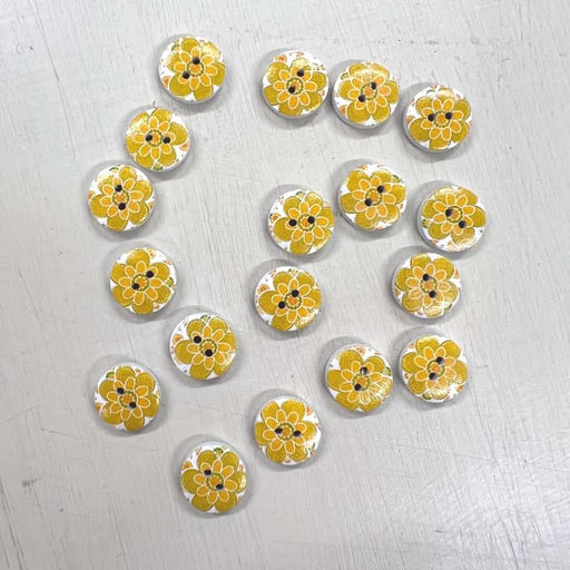 Wooden Buttons - Design 8 (15mm)-Buttons & Snaps-Wild & Woolly Yarns-Wild & Woolly Yarns