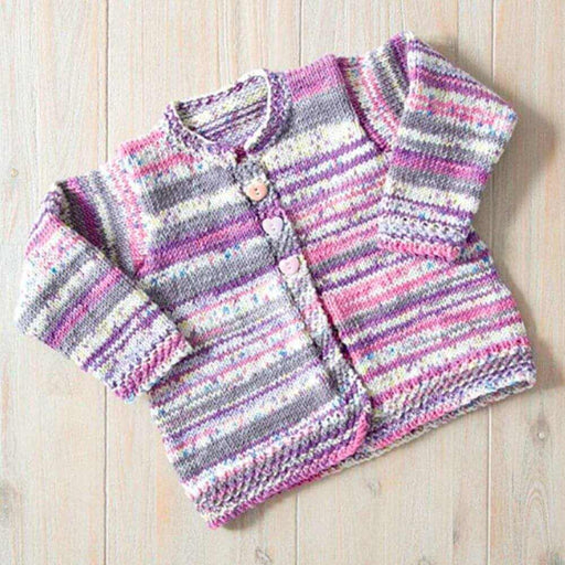 3 Button Jacket Knit Kit-Knitting Kit-Wild & Woolly Yarns-Cherry Sundae (1534) *NEW*-2 Years-Wild & Woolly Yarns