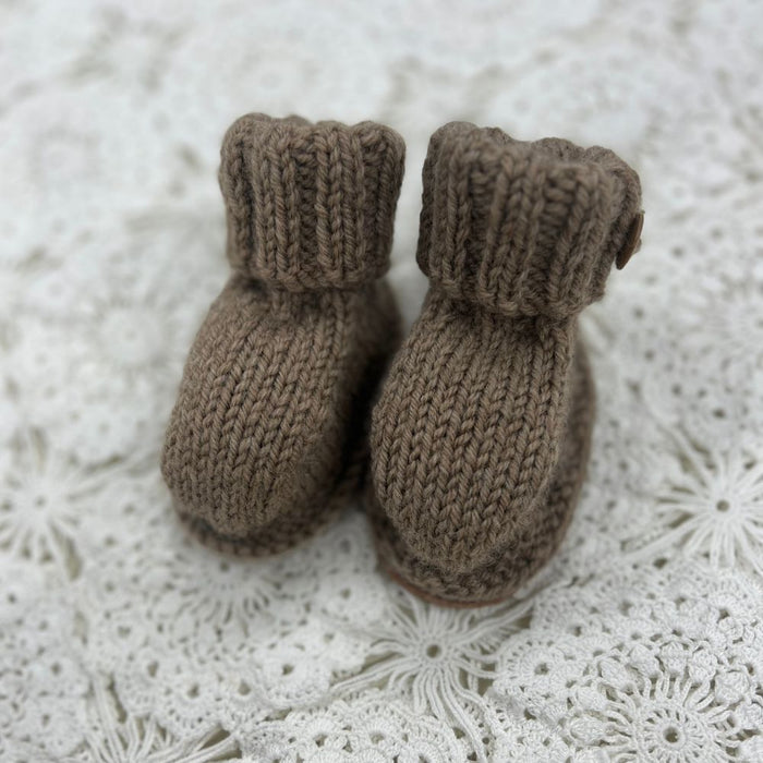 Bo Peep Bootie Kit-Knitting Kit-Wild & Woolly Yarns-Cream-0 - 6 Months-Wild & Woolly Yarns