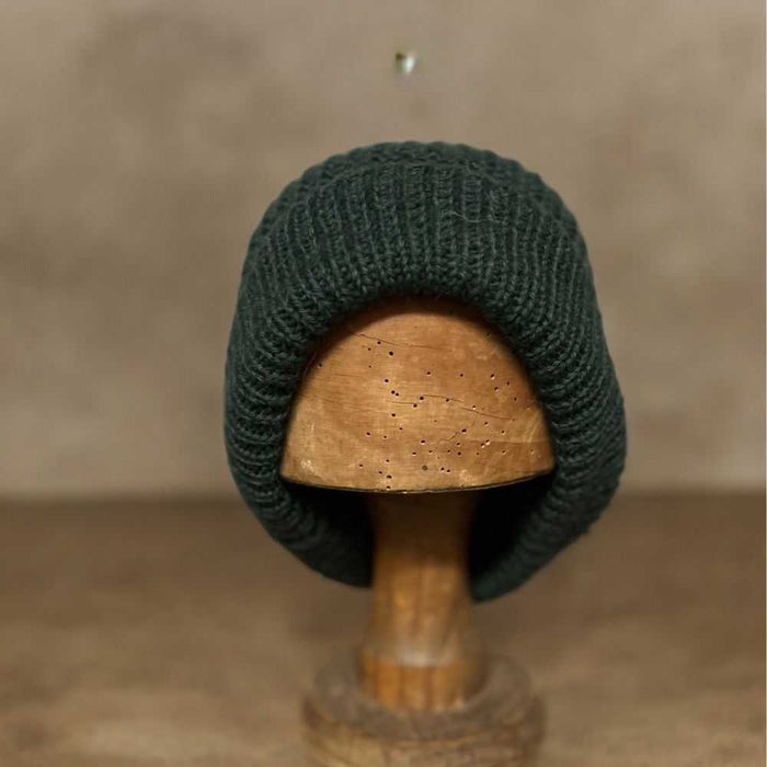 Slouch Beanie Knit Kit-Knitting Kit-Wild & Woolly Yarns-Steel Blue (761)-Without-Wild & Woolly Yarns