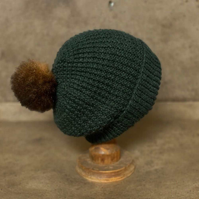 Slouch Beanie Knit Kit-Knitting Kit-Wild & Woolly Yarns-Steel Blue (761)-Without-Wild & Woolly Yarns