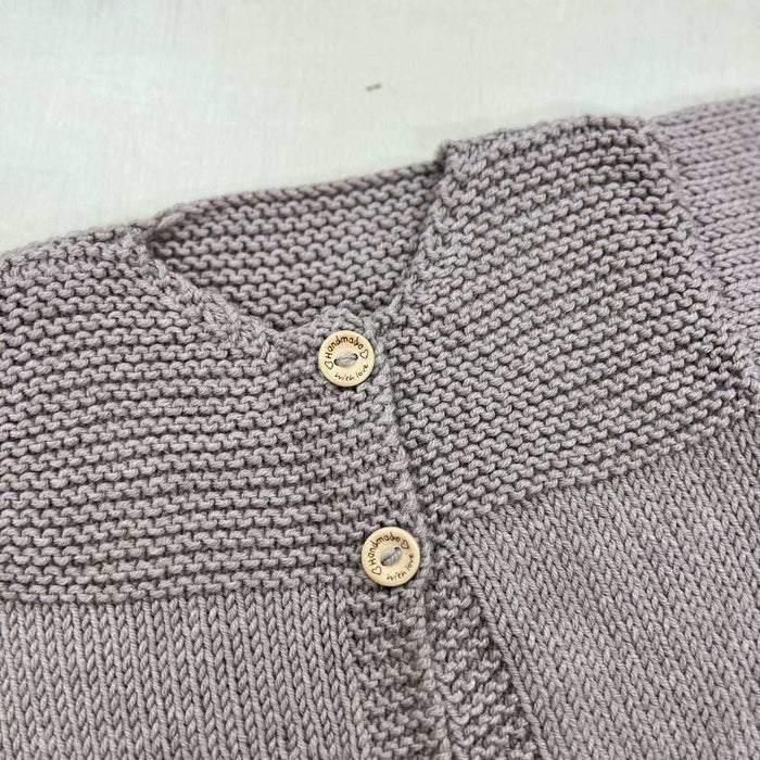 Millie Cardigan Knit Kit-Needlecraft Kits-Wild & Woolly Yarns-White (2000)-0-3 Months-Wild & Woolly Yarns