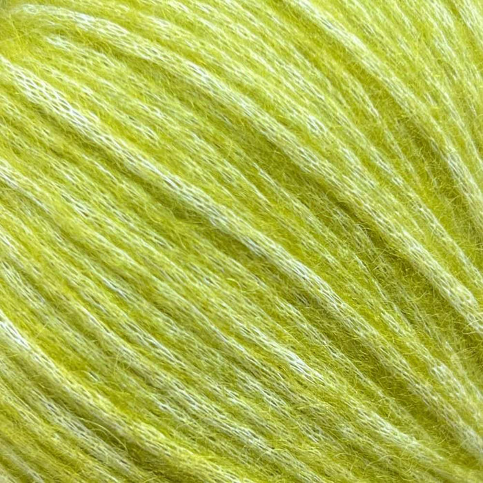 Luxurious Chaska Wara DK yarn in vibrant yellow, part of the Simple Triangle Shawl Knit Kit.