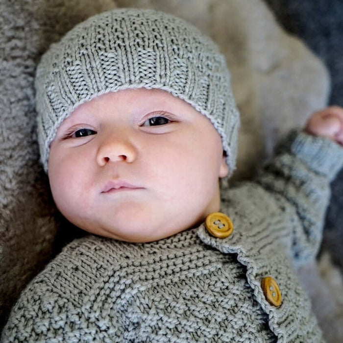 Austin Cardi & Beanie Knitting Pattern - 8Ply (BC64)-Needlecraft Patterns-Lisa F Design-Wild & Woolly Yarns