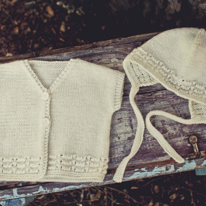 Ava Vest & Bonnet Knitting Pattern - 8Ply (BC58)-Pattern-Wild and Woolly Yarns