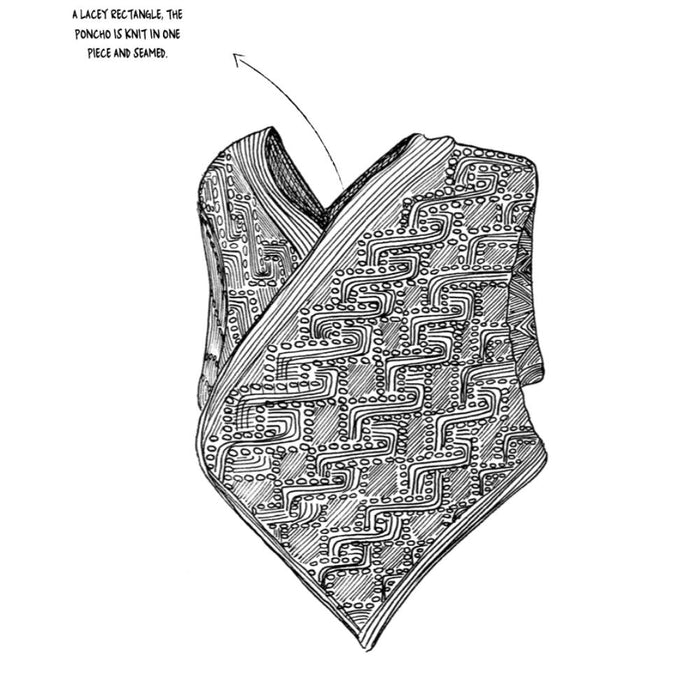 Awaq Poncho Knitting Pattern-Needlecraft Patterns-Wentworth Distributors-Printed-Wild & Woolly Yarns