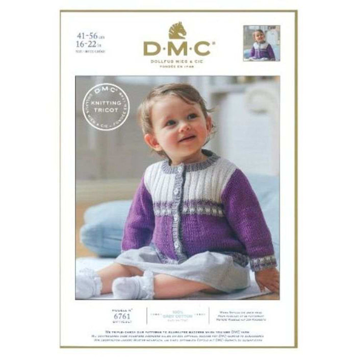 Baby Girls Striped Cardigan (6761)-Needlecraft Patterns-CraftCo-Wild & Woolly Yarns