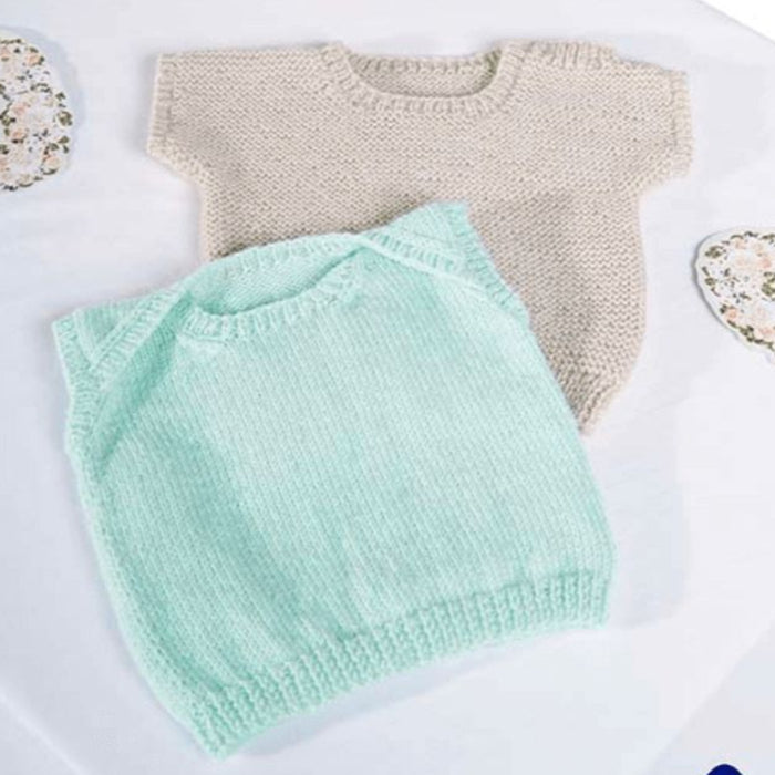 Baby Singlets Knitting Pattern (K642)-Pattern-Wild and Woolly Yarns