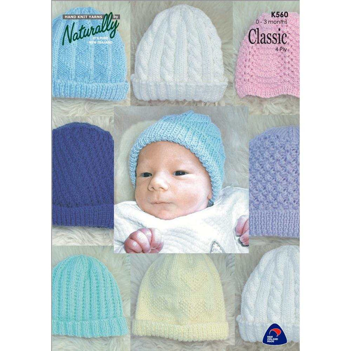 Baby's First Hat Knitting Pattern (K560)-Needlecraft Patterns-Wild and Woolly Yarns