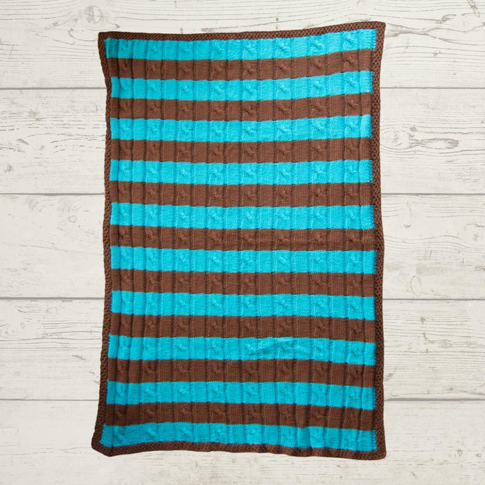 Cable Baby Blanket Knitting Pattern (K3047)-Needlecraft Patterns-Wentworth Distributors-Printed-Wild & Woolly Yarns