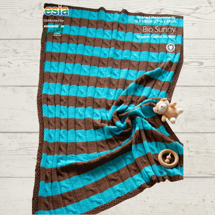 Cable Baby Blanket Knitting Pattern (K3047)-Needlecraft Patterns-Wentworth Distributors-Printed-Wild & Woolly Yarns