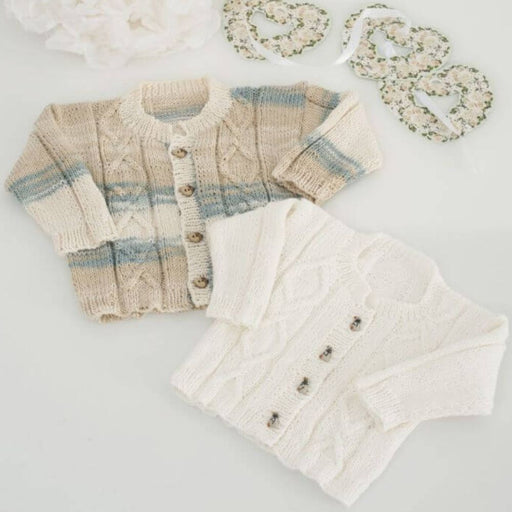 Cardigan with Cable Panels Knitting Pattern (K351)-Needlecraft Patterns-Wentworth Distributors-Printed-Wild & Woolly Yarns