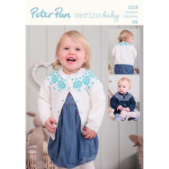 Childrens Cardigan with Yoke Knitting Pattern (P1218)-Pattern-Wild and Woolly Yarns