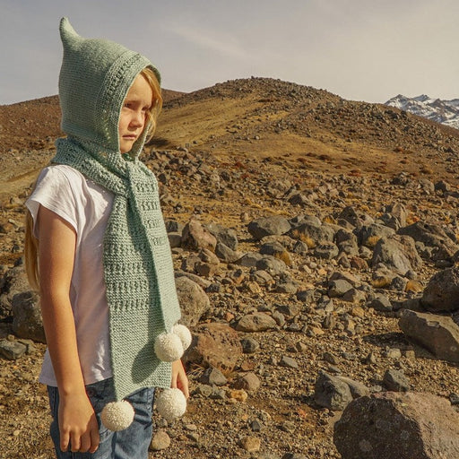 Chloe Hooded Scarf Knitting Pattern - 8Ply (LC32)-Needlecraft Patterns-Wild and Woolly Yarns