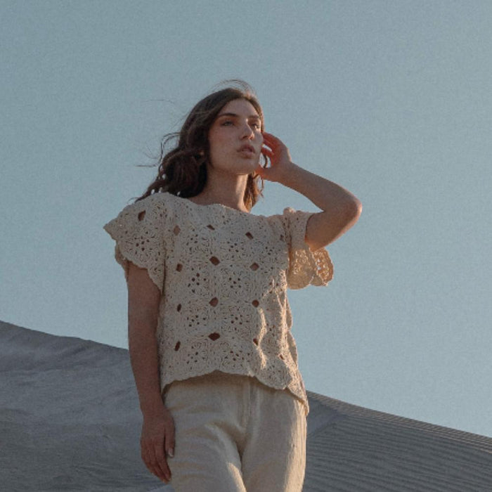 Clara Crochet Top Pattern-Needlecraft Patterns-Wentworth Distributors-Printed-Wild & Woolly Yarns