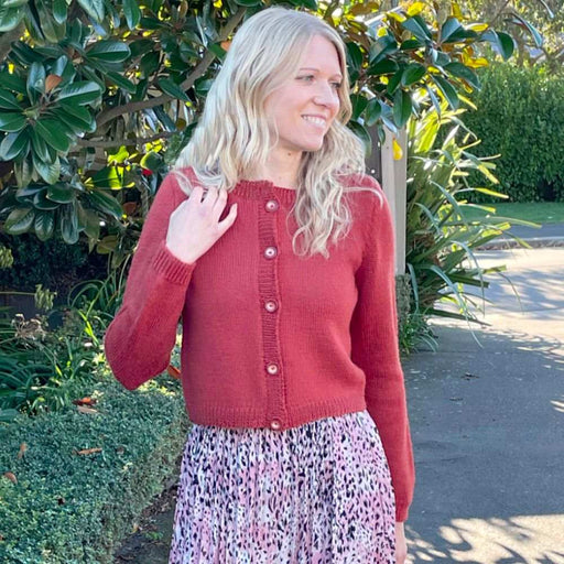 Cropped Cardigan Knitting Pattern (CRU2207) 8Ply-Needlecraft Patterns-Crucci-Printed-Wild & Woolly Yarns