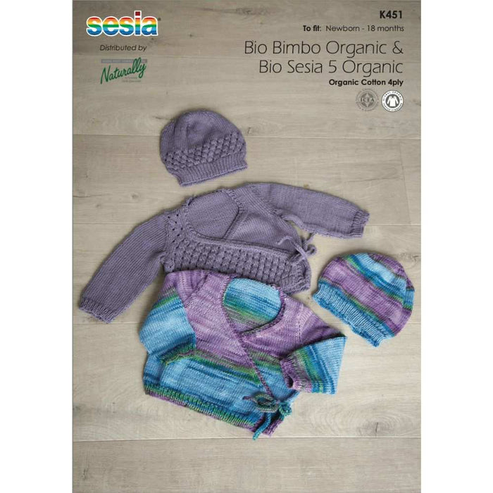 Crossover Jacket & Hat Knitting Pattern (K451)-Pattern-Wild and Woolly Yarns