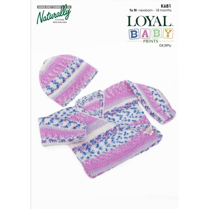Crossover Jacket & Hat Knitting Pattern (K681)**-Needlecraft Patterns-Wentworth Distributors-Printed-Wild & Woolly Yarns
