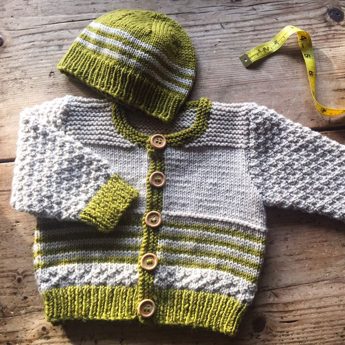 Eden Cardi & Beanie Knitting Pattern - 8Ply (BC70)-Needlecraft Patterns-Lisa F Design-Wild & Woolly Yarns
