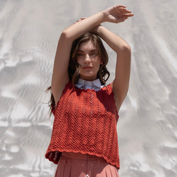 Eloisa Tank Top Pattern-Needlecraft Patterns-Wentworth Distributors-Printed-Wild & Woolly Yarns