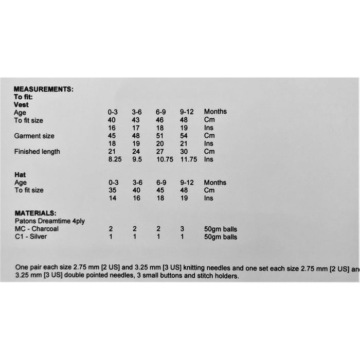 Emmerson Vest & Hat Knitting Pattern - 4Ply (BC53)-Pattern-Wild and Woolly Yarns