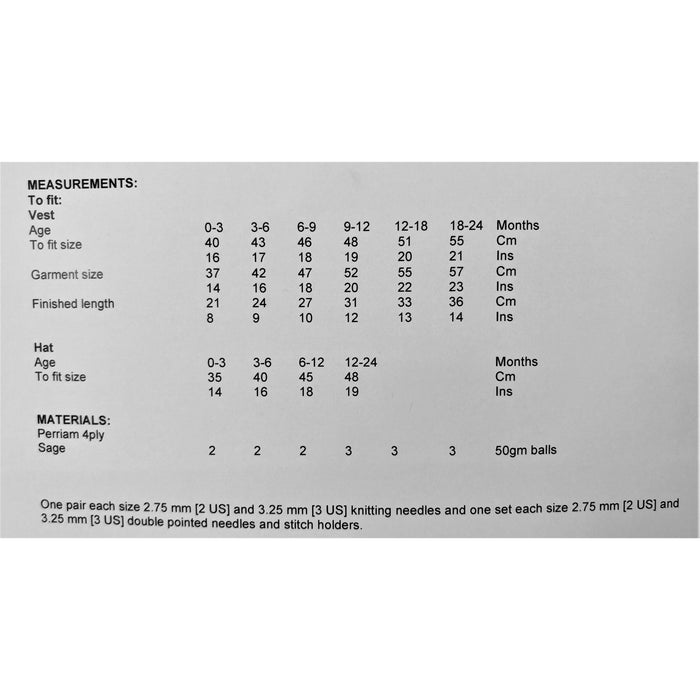 Faith Vest & Hat Knitting Pattern - 4Ply (BC89)-Needlecraft Patterns-Lisa F Design-Wild & Woolly Yarns