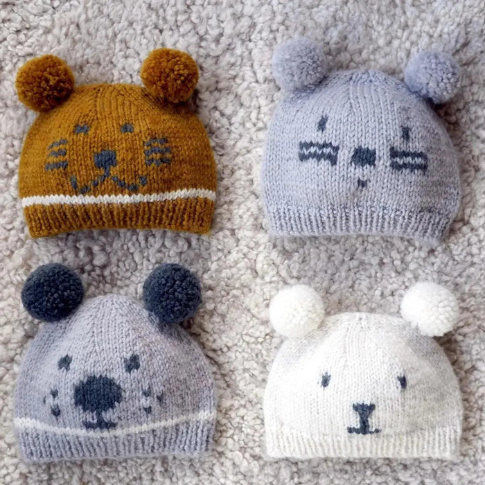 Farmyard Friends Hats Knitting Pattern (BC140)-Needlecraft Patterns-Wild and Woolly Yarns