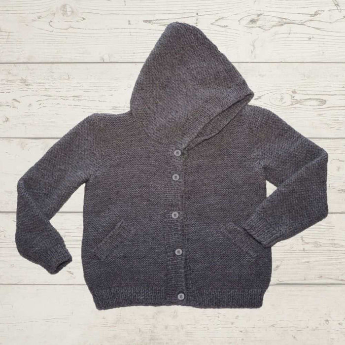 Garter Stitch Hoodie Knitting Pattern (CRU2003)-Needlecraft Patterns-Crucci-Printed-Wild & Woolly Yarns