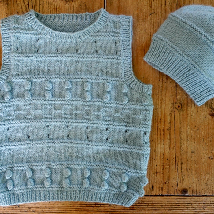 Harley Vest and Hat Knitting Pattern - 8Ply (LF42)-Needlecraft Patterns-Lisa F Design-Wild & Woolly Yarns