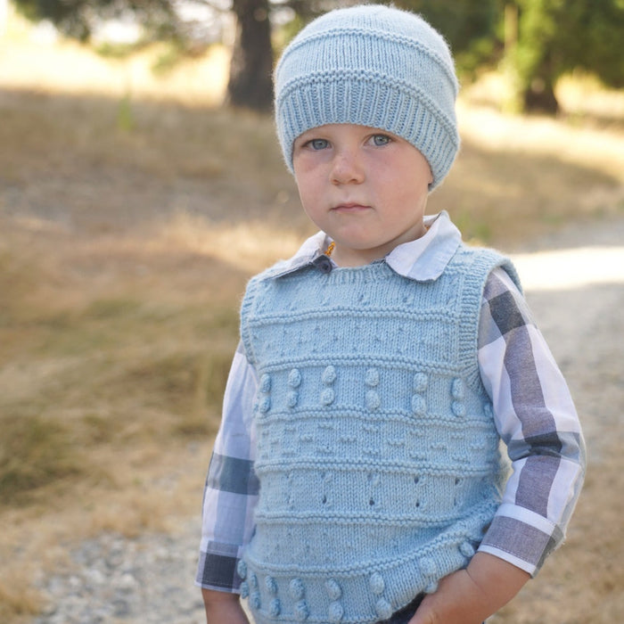 Harley Vest and Hat Knitting Pattern - 8Ply (LF42)-Needlecraft Patterns-Lisa F Design-Wild & Woolly Yarns