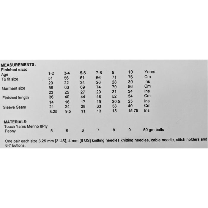 Harmony Cardigan Knitting Pattern - 8Ply (LF32)-Needlecraft Patterns-Lisa F Design-Wild & Woolly Yarns