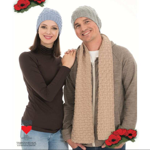 Hats & Scarf Knitting Pattern (N1338)-Needlecraft Patterns-Wentworth Distributors-Printed-Wild & Woolly Yarns
