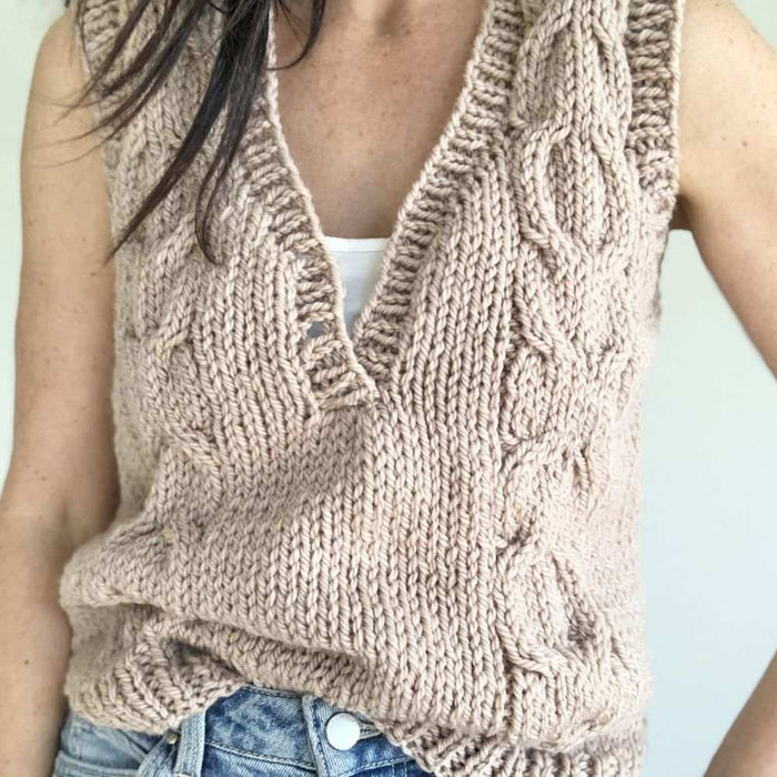Ivy Vest Knitting Pattern (063)-Needlecraft Patterns-Touch Yarns-Wild & Woolly Yarns