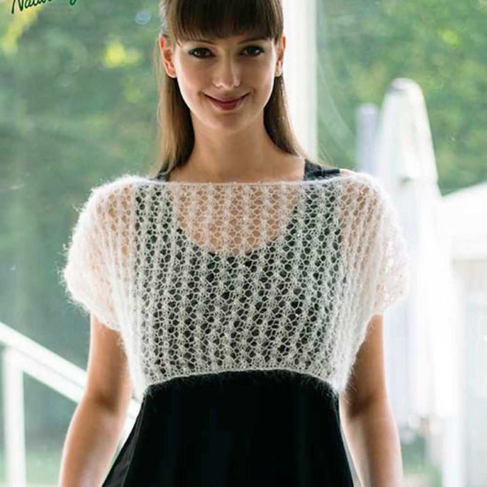 Lace Caplet Knitting Pattern (N1441)-Needlecraft Patterns-Wentworth Distributors-Wild & Woolly Yarns