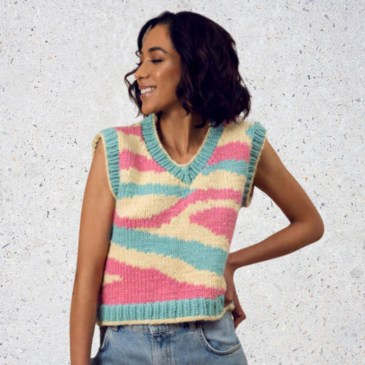 Luana Vest Knitting Pattern-Pattern-Wild and Woolly Yarns