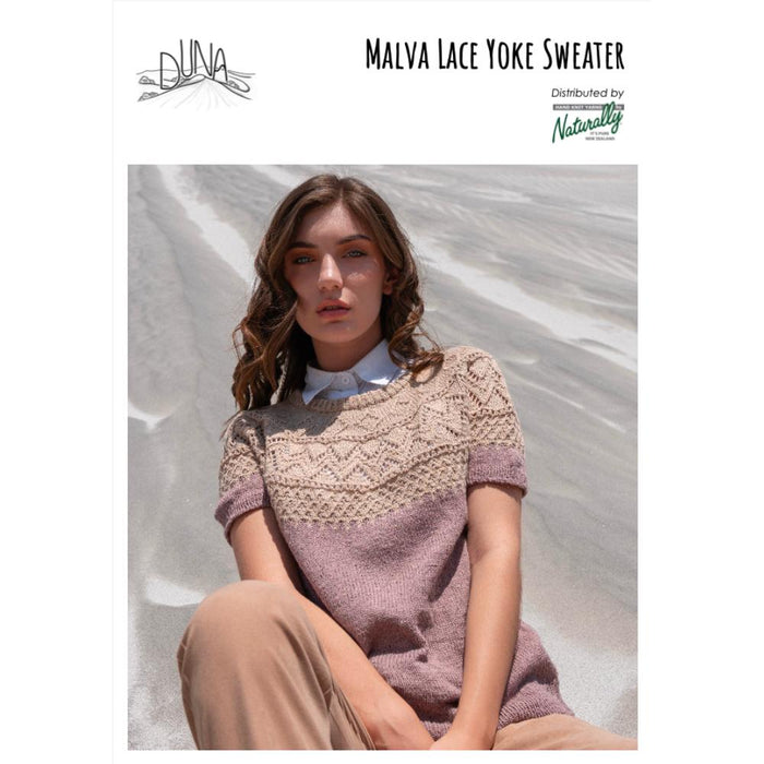 Malva Lace Yoke Knitting Pattern-Needlecraft Patterns-Wentworth Distributors-Printed-Wild & Woolly Yarns
