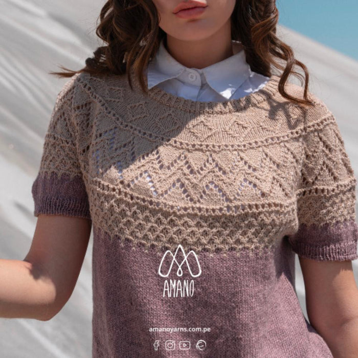 Malva Lace Yoke Knitting Pattern-Needlecraft Patterns-Wentworth Distributors-Printed-Wild & Woolly Yarns