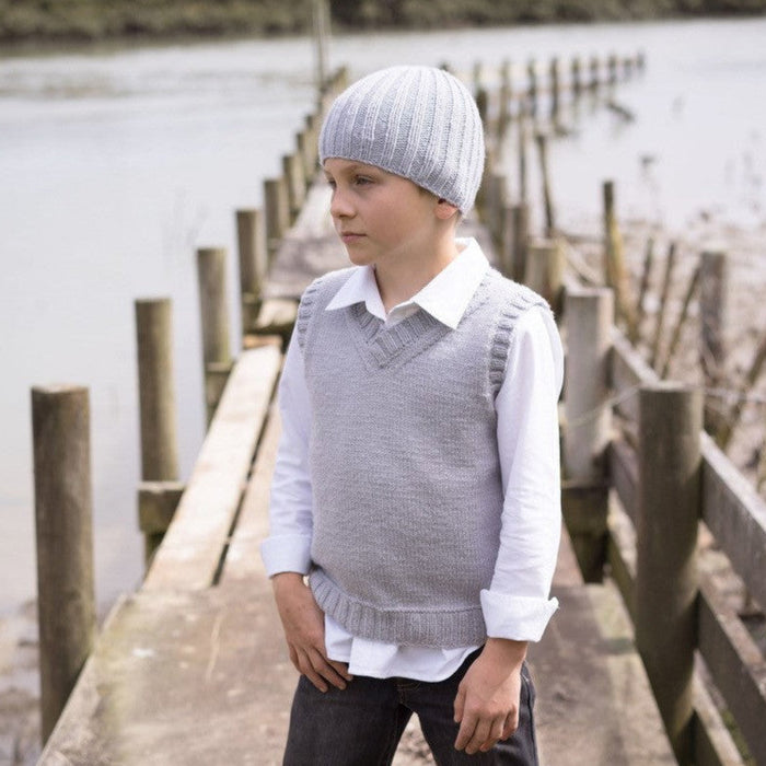 Micah Vest & Beanie Knitting Pattern - 8ply (LF27)-Needlecraft Patterns-Lisa F Design-Wild & Woolly Yarns