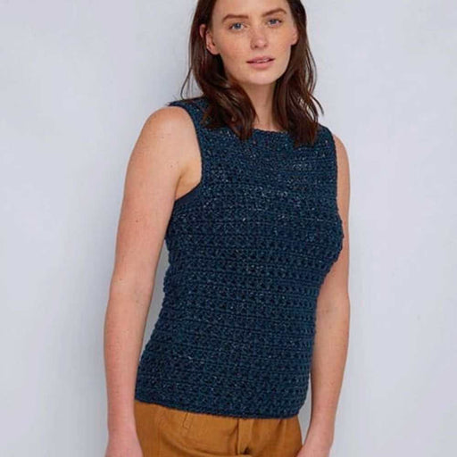 Miss Me Shell Top Crochet Pattern (DMF15457L)-Needlecraft Patterns-CraftCo-Wild & Woolly Yarns