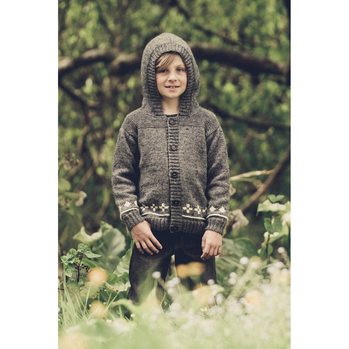 Noughts and Crosses Hoodie Knitting Pattern - 8PLy (LF11)-Pattern-Wild and Woolly Yarns