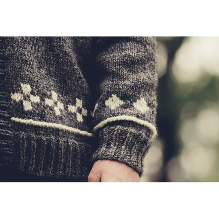 Noughts and Crosses Hoodie Knitting Pattern - 8PLy (LF11)-Pattern-Wild and Woolly Yarns