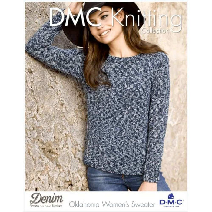 Oklahoma Long-sleeve Sweater (DMF15445L)-Needlecraft Patterns-CraftCo-Wild & Woolly Yarns