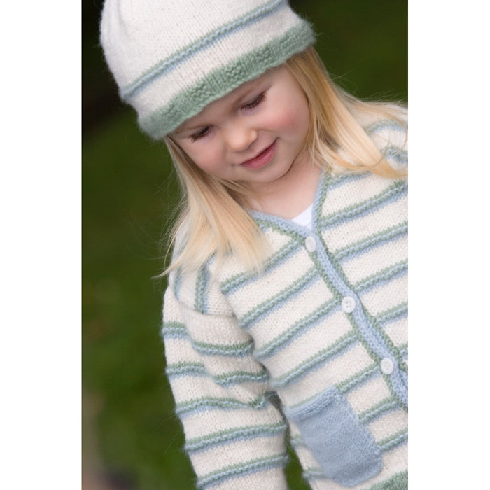 Peppermint Cream Cardigan & Hat Knitting Pattern - 8 Ply (LF02)-Pattern-Wild and Woolly Yarns