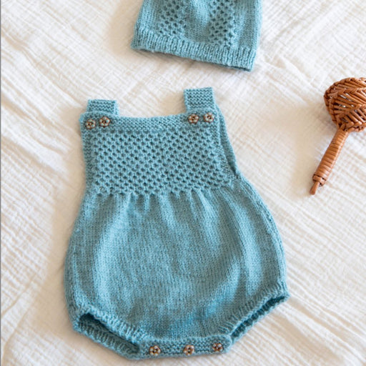 Romper & Hat Set Knitting Pattern (K507)-Needlecraft Patterns-Wentworth Distributors-Printed-Wild & Woolly Yarns